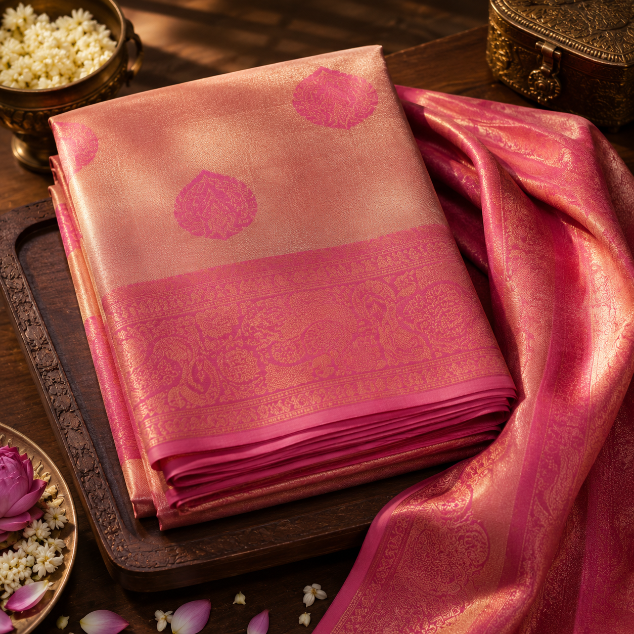 Lichi Soft Silk Jacquard Saree