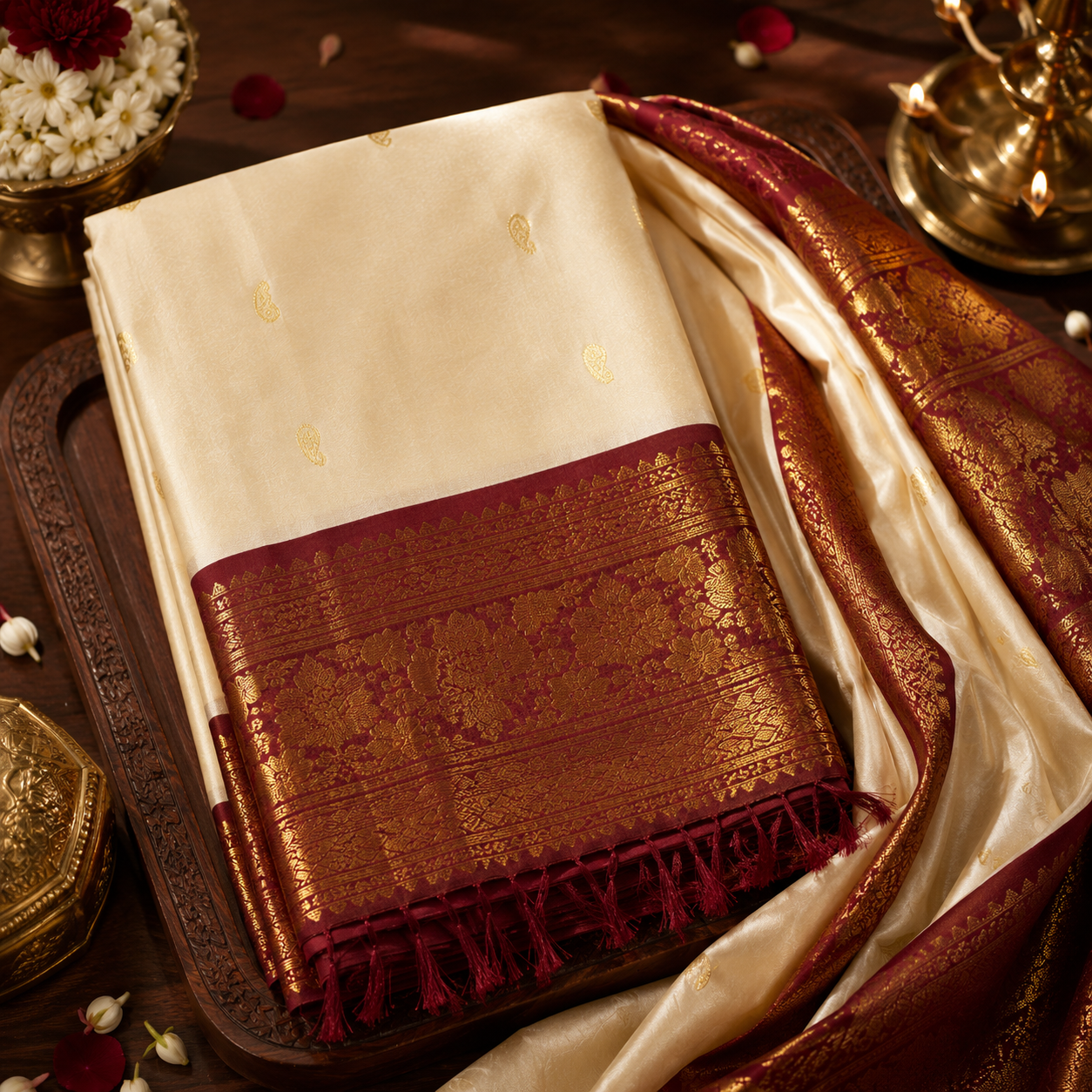Premium Banarasi Silk Jacquard Work Saree