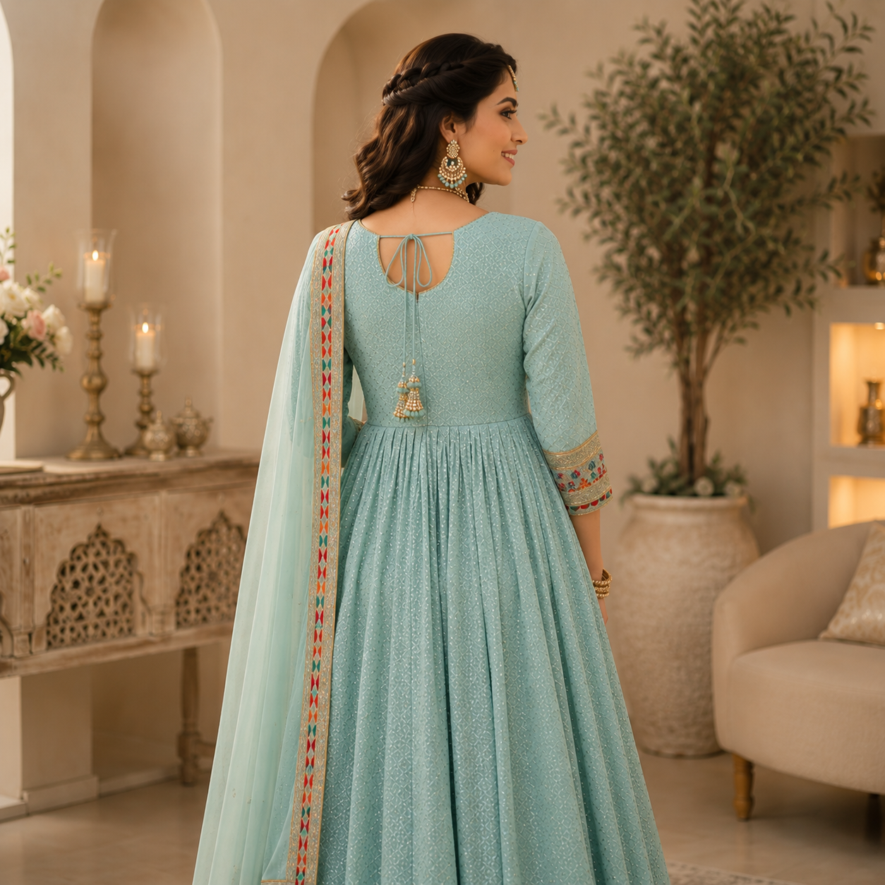 Premium Georgette Semi-Stitched Lehenga