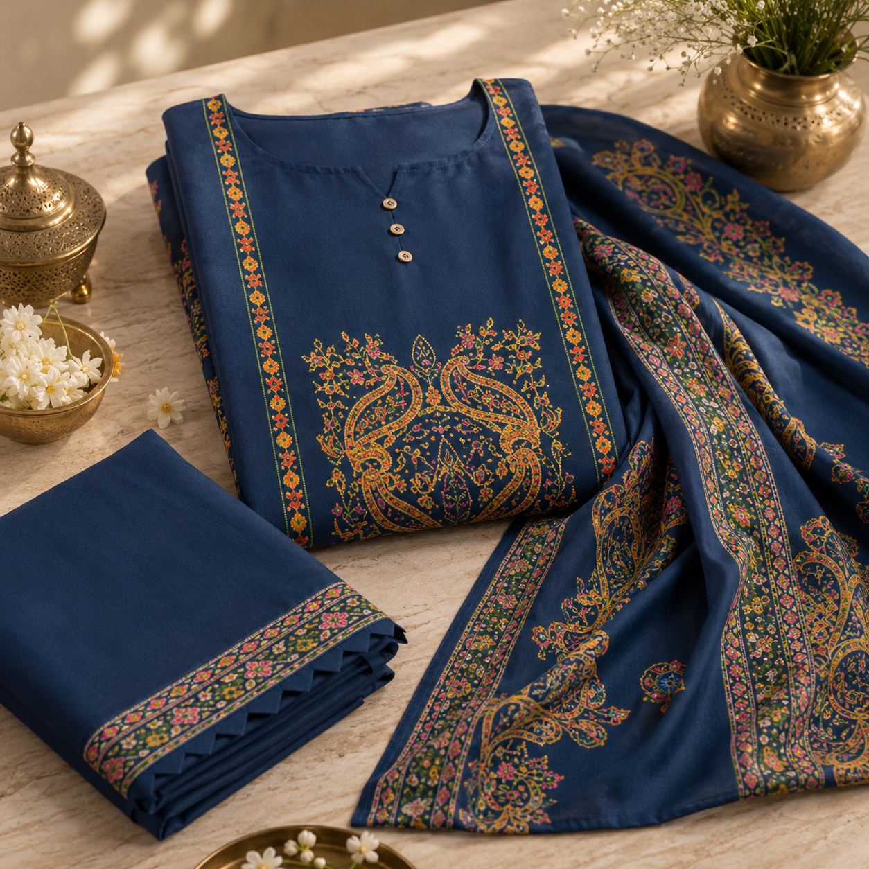 Saptrangi Viscose Jam Digital Printed Dress Material